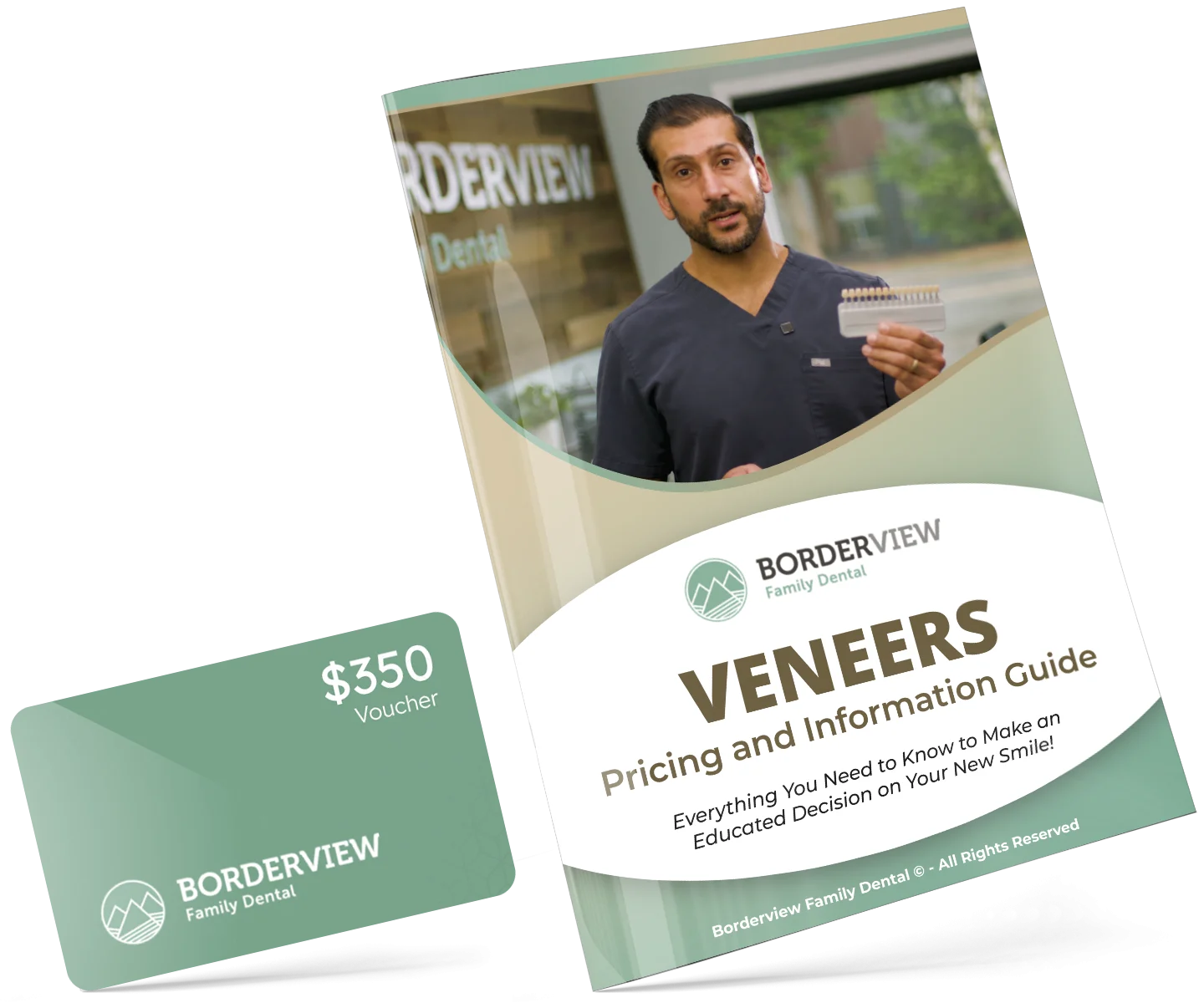 Free veneers guide and gift card from Borderview Family Dental